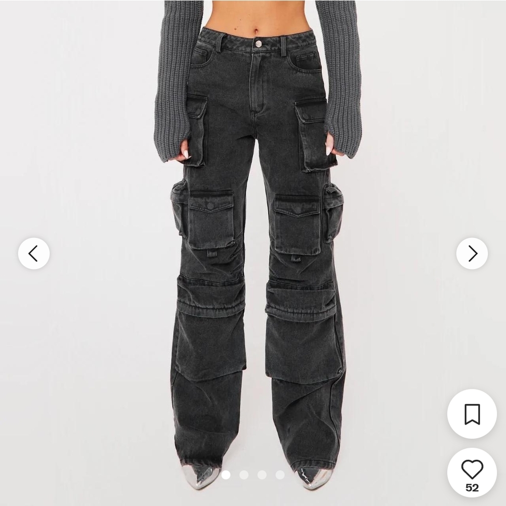 Black Wide Leg Flare Jeans with Distressed Finish